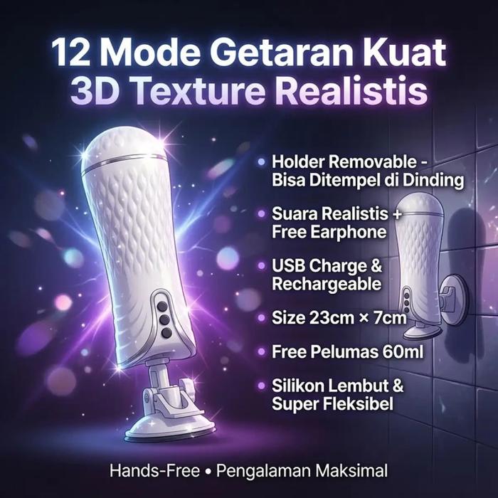 Funira 2 In 1 Handsfree Alat Bantu Sexy Pria Alat Pijat Pribadi Pria 12 Modes Dorong V+A Snailcup Le