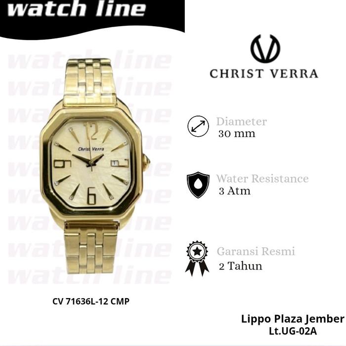 CHRIST VERRA SERI CV 71636L-12 CMP. JAM TANGAN WANITA