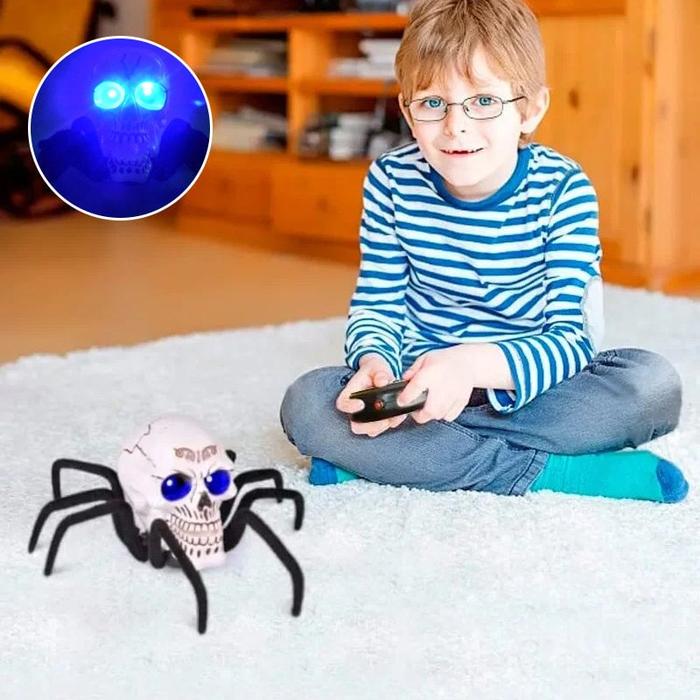 Mainan remot kontrol tengkorak Halloween, mainan remot kontrol