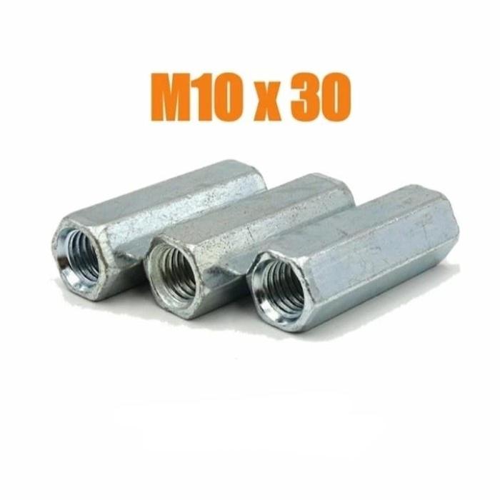 Long Nut / Mur Panjang M10 X 30 MM (10 buah)