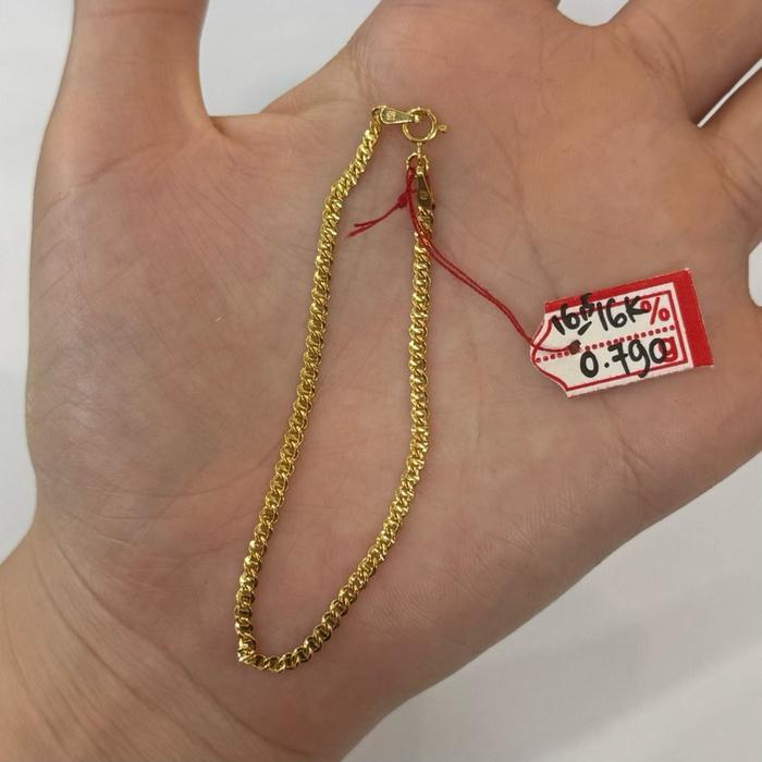 ARGOLD - GLWNT - GELANG WANITA - gelang rantai polos gepeng cd emas 16k 700