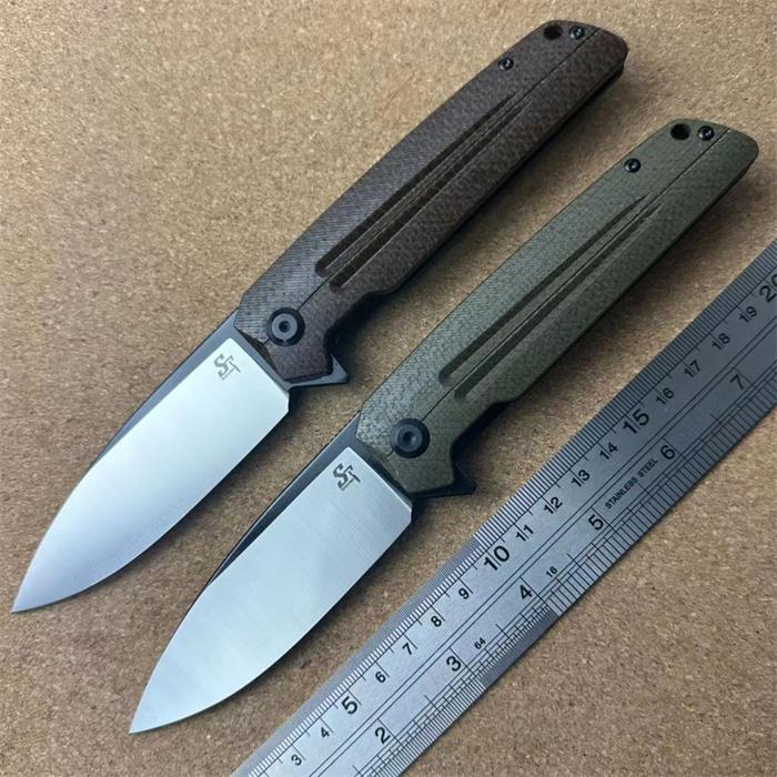 Sitivien ST152 Real K110 Ball Bearing Flipper Folding Micarta G10