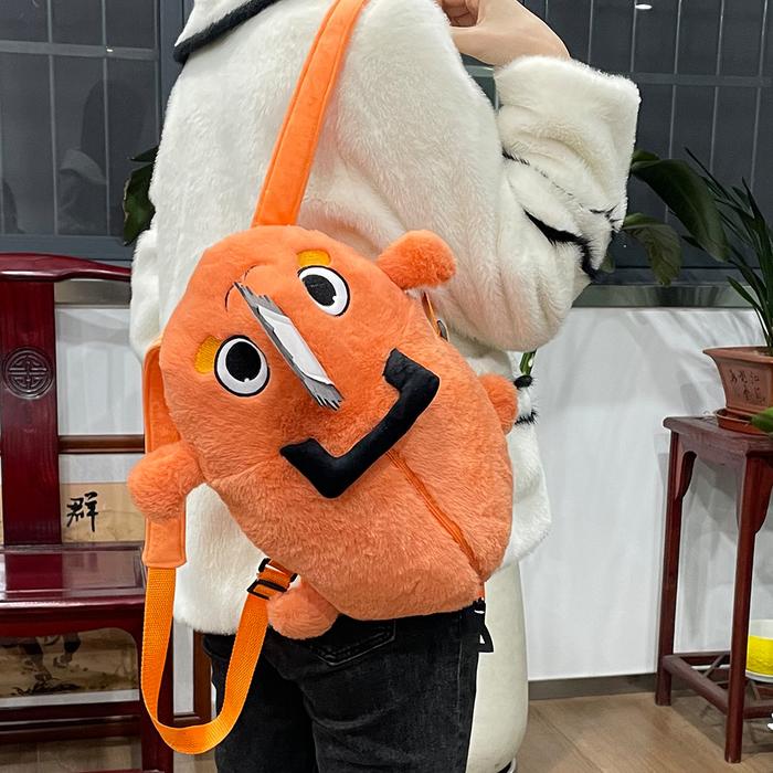 Kawaii Anime Pochita Chainsaw Man Plush Backpack Pochita Cosplay Cute