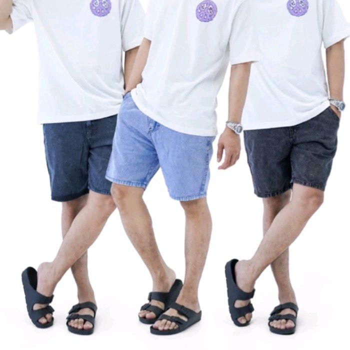 SLP celana pendek pria premium cowok laki laki dewasa polos terbaru boardshort distro jeans Surfing