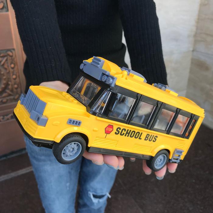Wireless Electric Control School Bus Boys Remote Control School Bus Door Opening Bus Simulation Car 