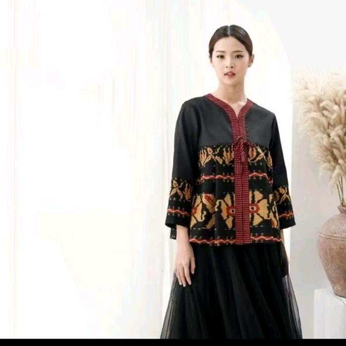 blus tenun Jepara mix lurik premium dan toyobo premium