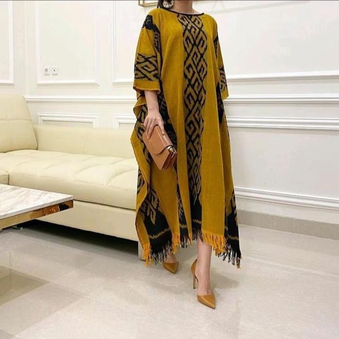 Kaftan Tenun Ziona-Dres Kaftan-Kaftan Long