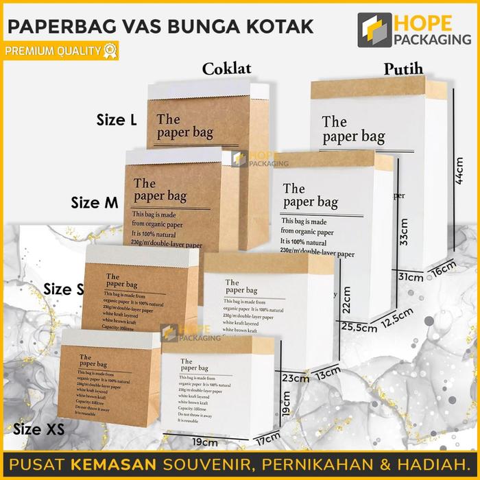 Paper Bag Vas Bunga / Vas Bunga Kertas / Vas Bunga Kertas Wisuda / Pot Kertas Meja Tulisan /  Paper 