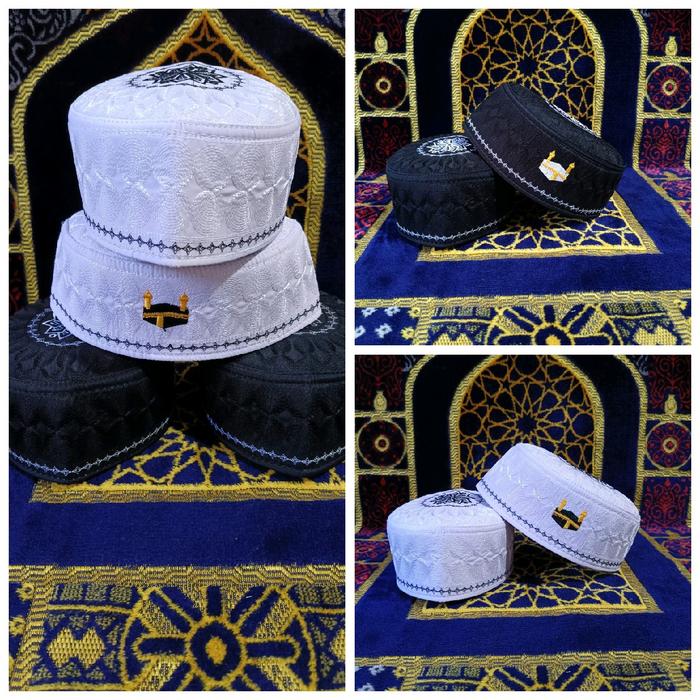 Peci haji kopiah songkok Terumpah logo Kabah
