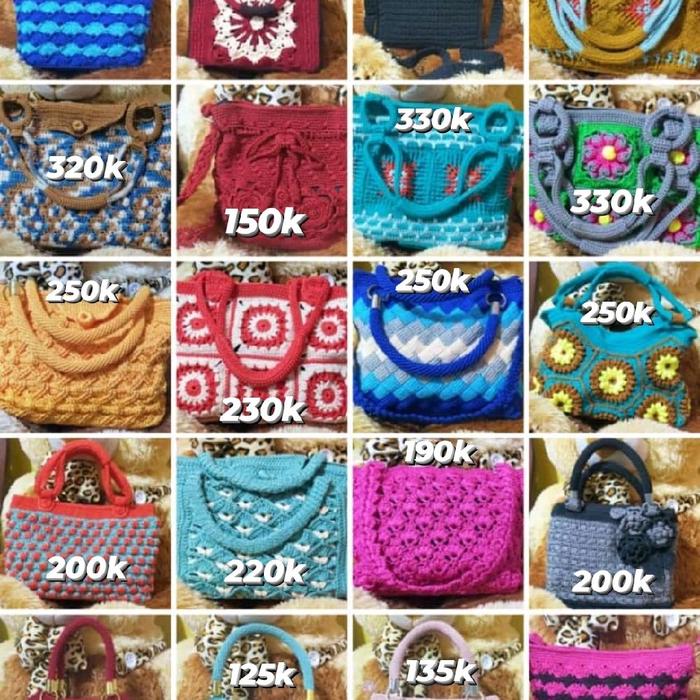 Tas rajut homemade benang wol