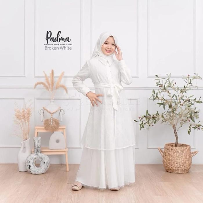 Abaya Padma kids dress/gamis anak perempuan remaja tanggung muslimah cantik dan anggun Usia 5 sampai