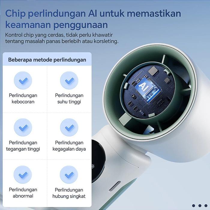 【199 Kecepatan Angin】 Semikonduktor Baru Genggam Kipas Angin Kecil Senyap Kipas Angin Luar Ruangan Y