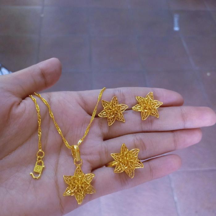 set perhisan bali Kalung pelintir xuping