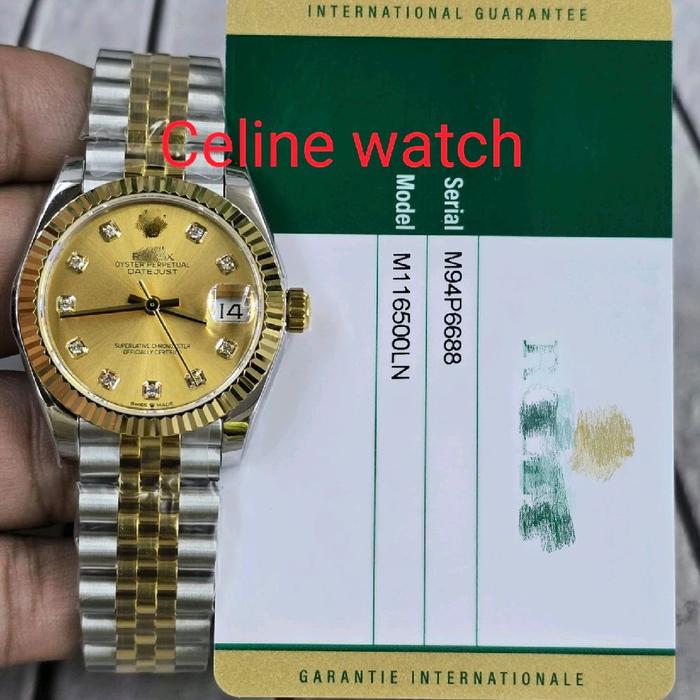 Jam Tangan NoiLady Cashback Dua Warna YG Datejust 31mm Champagne Diamond Dial pada Jubilee ARF Baru