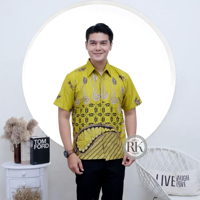 KEMEJA BATIK PRIA KUNING - RBA BATIK