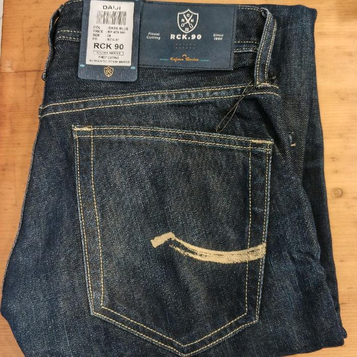 Celana Panjang Jeans Pria Rockstar Denim Original Slim Fit Daiji Dark Blue