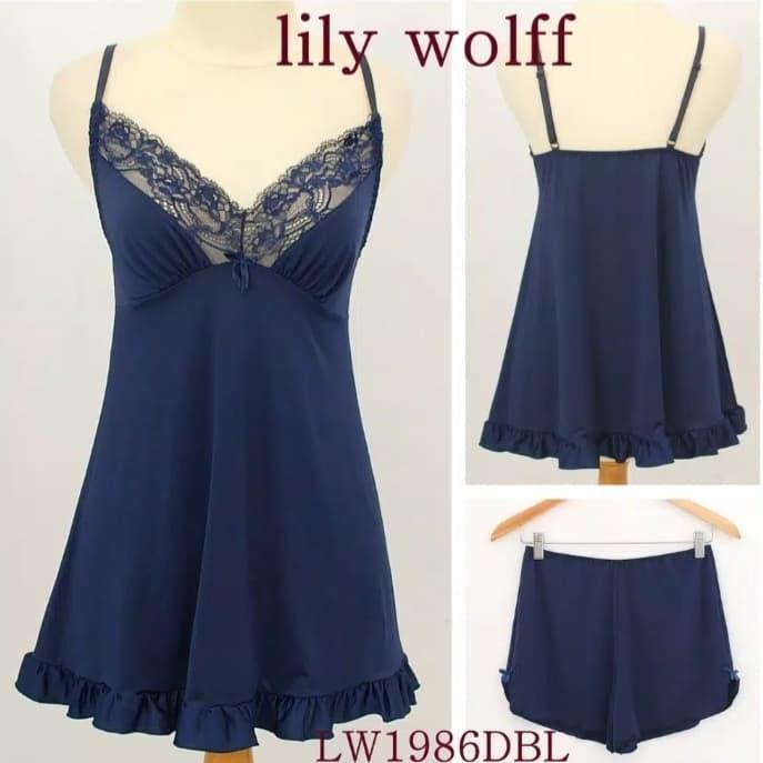 LINGERIE LILY WOLFF BAJU TIDUR SETELAN CELANA SEXY (LASENZA SORELLA HM