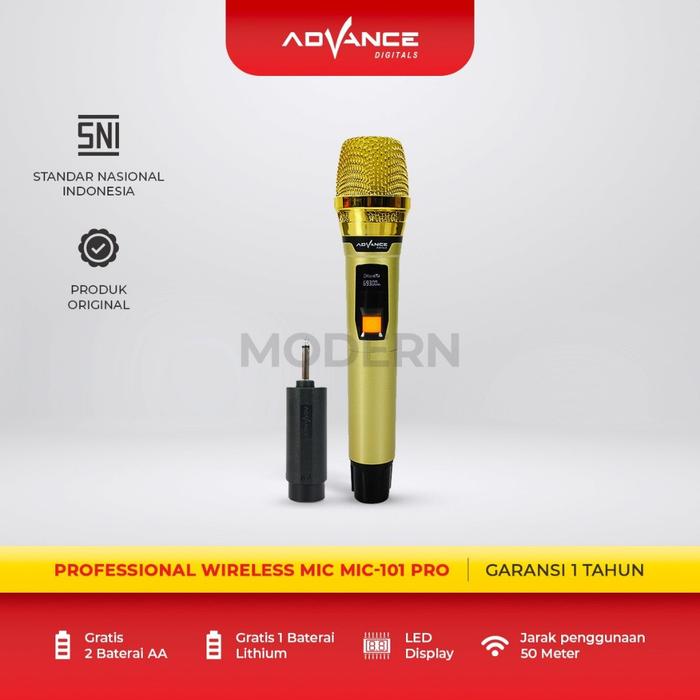 Advance Mic Wireless UHF 101 PRO Garansi 1 Tahun