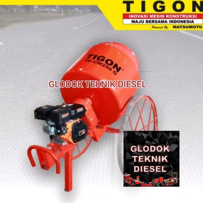 Mesin Molen Aduk Semen Mini TIGON 250 LITER TG-CM250 G ORIGINAL