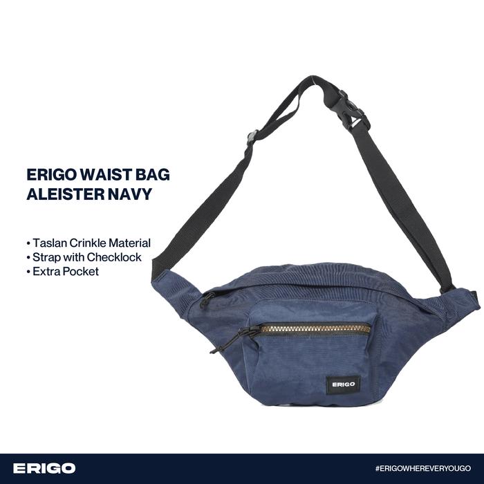 Erigo Waist Bag Aleister Navy - Tas Pinggang Selempang Unisex