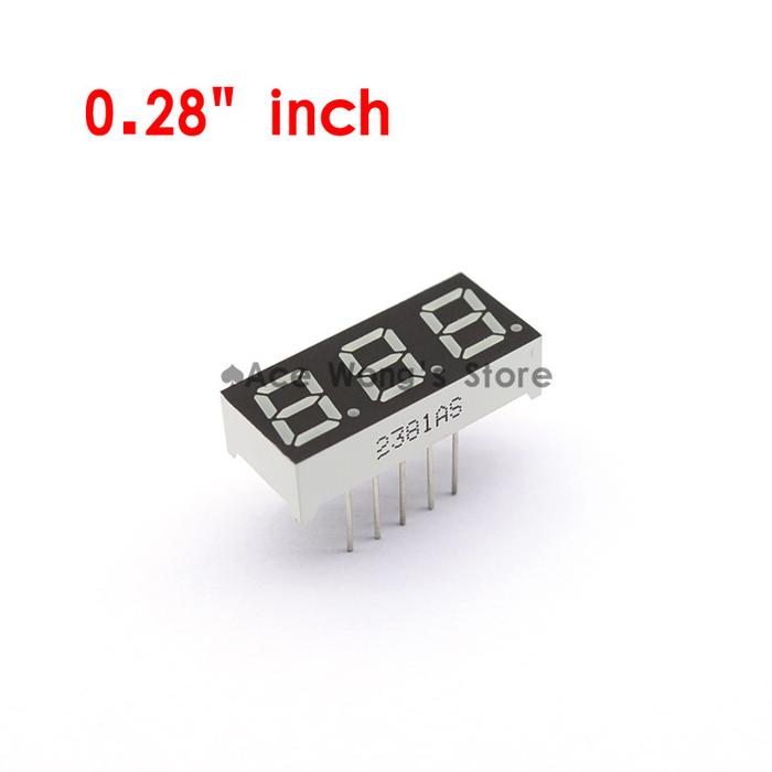 Free shipping (10Pcs/lot) Wholesale 0.28" inch 3 Digits 7 Segment