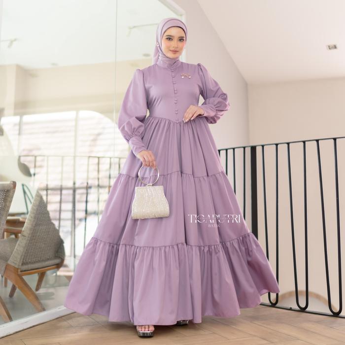 Dress Evina - Gamis Rempel Susun Bahan Katun Toyobo Premium Dress Muslim