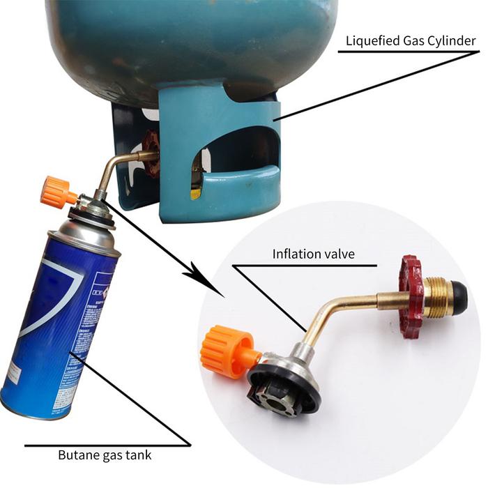 Outdoor Gas Tank Inflation Valve Cylinder Gas Inflate Kit Camping