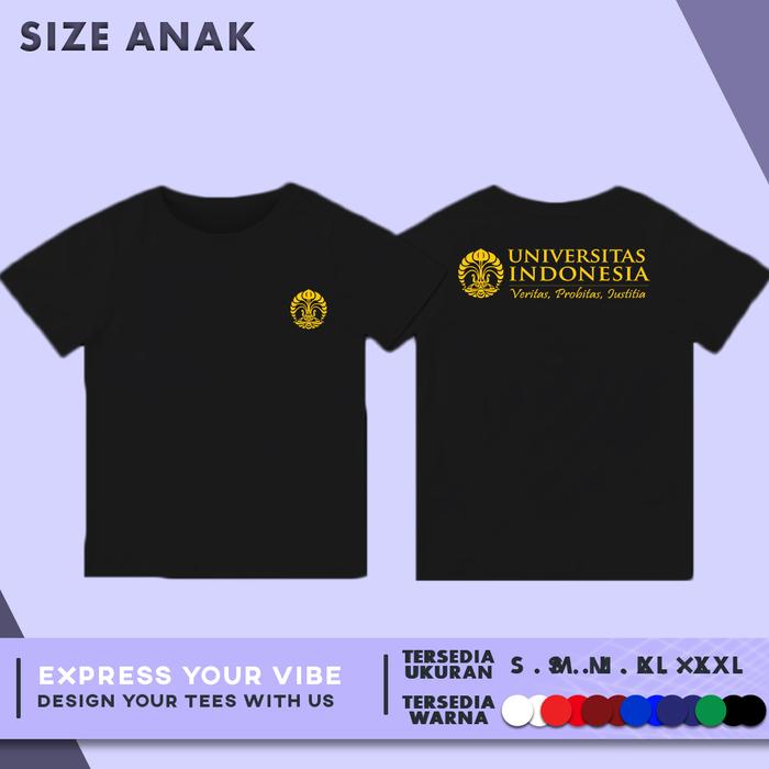 Kaos Universitas Indonesia UI Anak Katun Combed 30s
