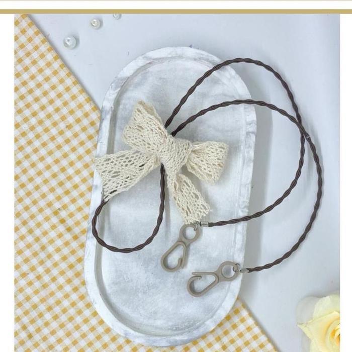 STRAP MASKER 2IN1 HIJAB - STRAP MASKER PITA - KONEKTOR MASKER PITA RENDA - TALI MASKER KESEHATAN DAN