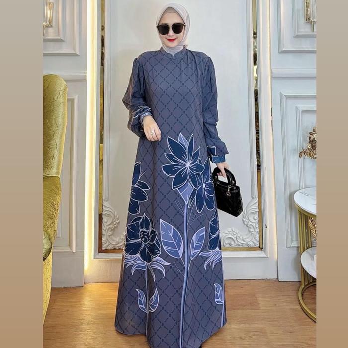 Gamis Lesti kejora printing By kareema.moslemwear
