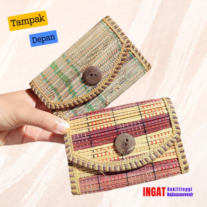 DOMPET TENUN WANITA/DOMPET ANYAMAN BAMBU/DOMPET KHAS BUKITTINGGI/DOMPET WANITA/DOMPET MURAH/DOMPET K