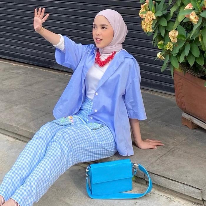 Haylay Studios Local Indonesia Brand Tas Biru Ocean Blue Lokal Purse Y2K Electric Grunge Style Disco