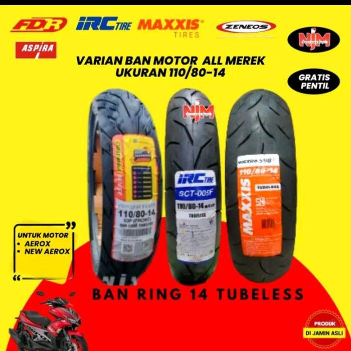 ban motor aerox irc 110/80 -14