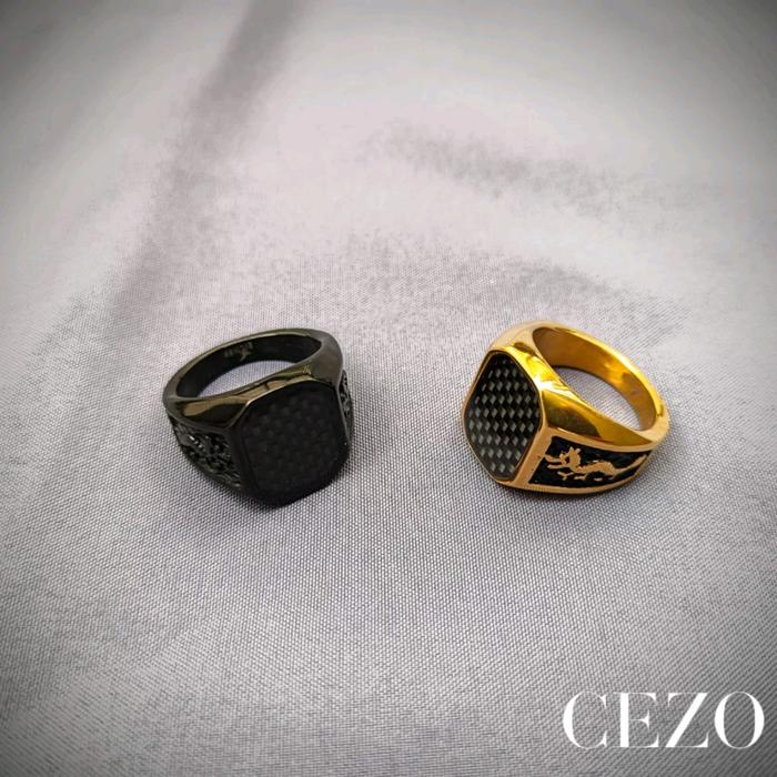CINCIN TITANIUM RING DRAGON CINCIN GOLD DAN BLACK