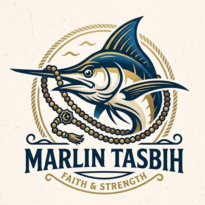 kerajinan tasbih cucuk ikan marlin panjang 20 cm