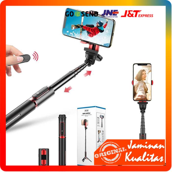 Original Tripod Tongsis Tripod Gimbal Stabilizer HP 3 in 1 Smartphone with Remote Bluetooth
