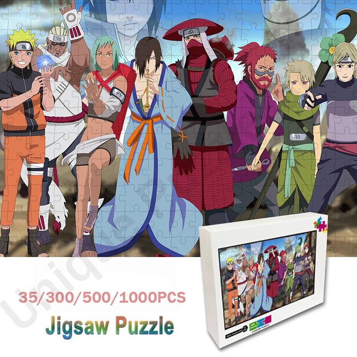 Bandai Anime Naruto Puzzle for Kids 35/300/500/1000 Pcs Wooden Puzzle