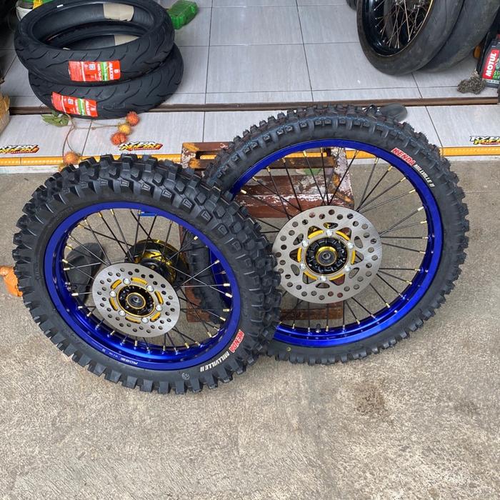 Wellset Roda KLX 16/19 DT RBTVelg Rossi Tromol Scarlet Jarijar Victory Ban Kenda 70/100-19 90/100-16