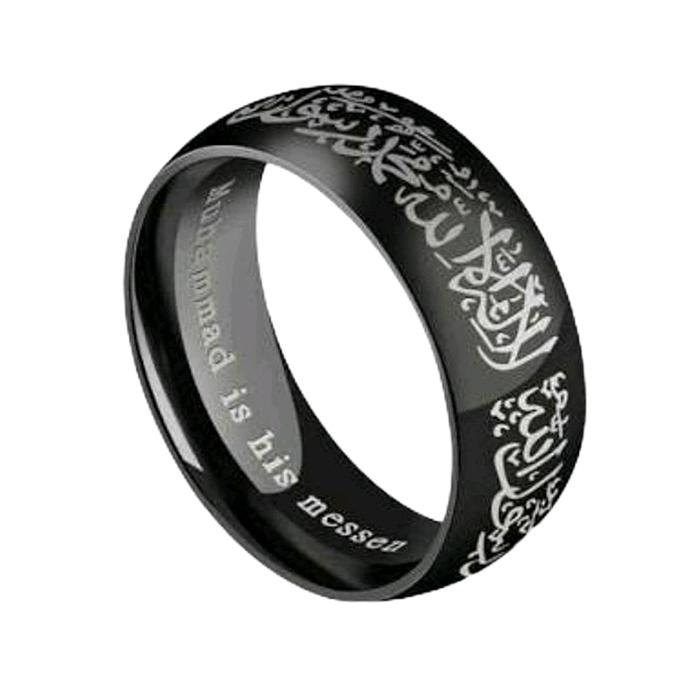 Cincin titanium Asma' Akbar | spiritual ring | Free Garam Nayaka