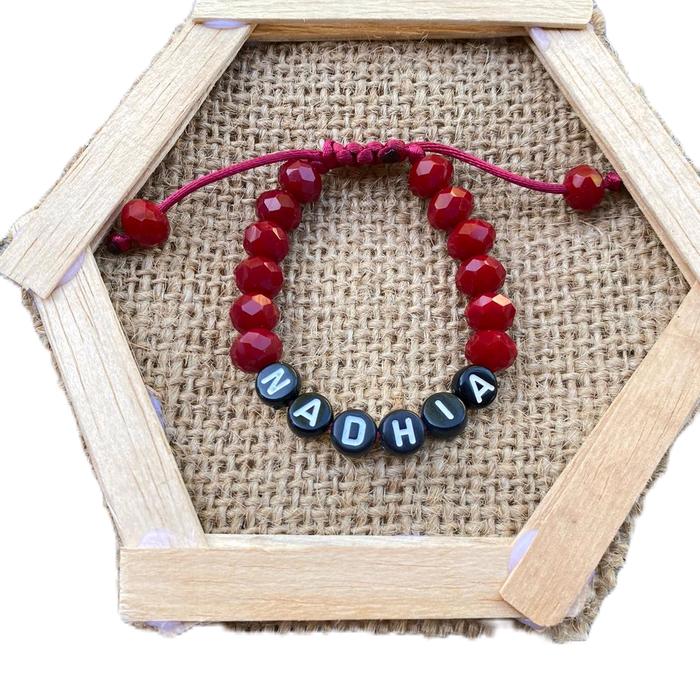 gelang manik bayi request nama custom