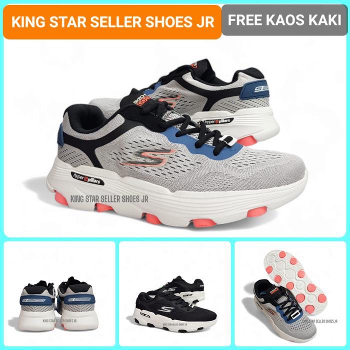 Sepatu Skechers Pria Go Run 7 Hyper Pillars Nyaman Banget  Dipakai Joging *