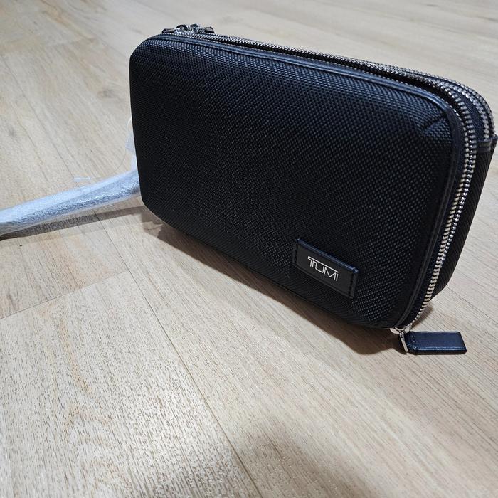 TUMI Alpha SLG Triple Zip Clutch - Black Chrome (100% Original & Unused)