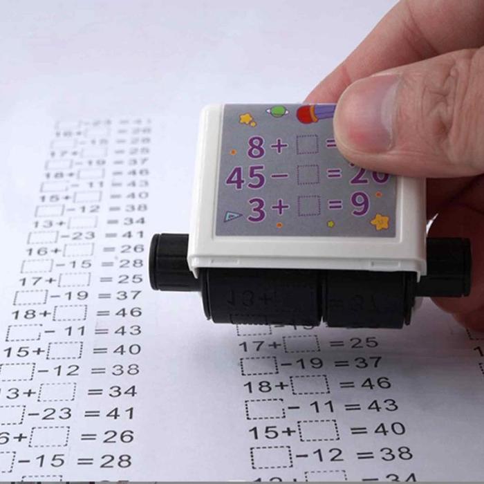 Stempel Gulung Matematika Pintar untuk Anak-anak Tambahan dan
