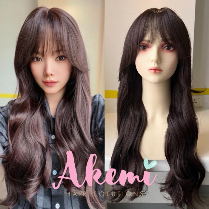 [AKEMI HAIR] - LACE FRONT WIG AKEMI PONI - YUMI WAVE 60cm Rambut Palsu Wanita Dewasa Panjang Natural