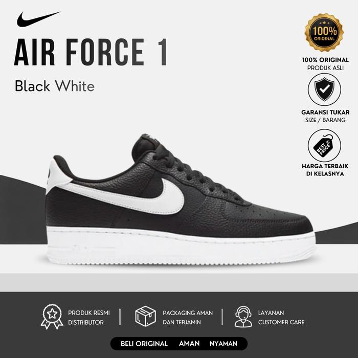 Nike Basketball Lifestyle Shoes Air Force 1 Black White Mens CT2302 002 - 100% ORIGINAL