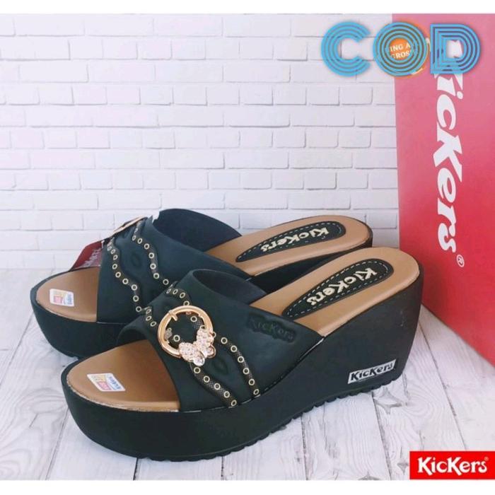 SANDAL WEDGES 7CM WANITA TERBARU SLIP ON SLOP CEWEK HIGH HILS PEREMPUAN HEELS PESTA RESMI FORMAL SEN