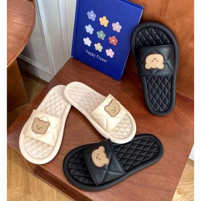 sandal kokop wanita motip pres sablon panda