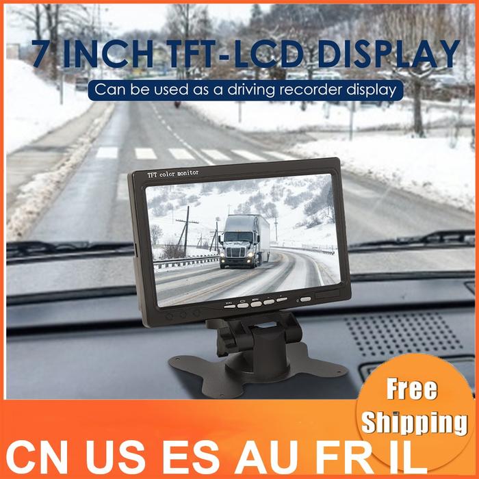 Car Monitor 7 inch TFT LCD Display 2 Way Video Input PAL/NTSC Monitor