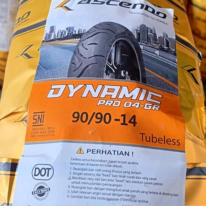 Ban Motor Ascendo Dynamic 90/90-14 Tubeless Matic Mio Beat Vario Scooter