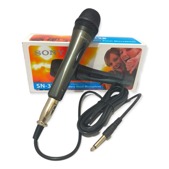 Sony Mic Karaoke Kabel SN-328 Microphone Vocal Mikrofon Suara Bagus